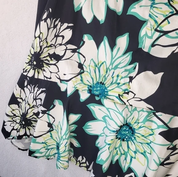 Madison Leigh Dress w/Built in Bra Turquoise/Black Floral Women's Size 22W NWT - Picture 12 of 12